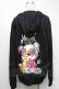 画像2: Meltyglow / クマプリントパーカー  黒 S-25-04-17-052-PU-TO-HR-ZT307 (2)