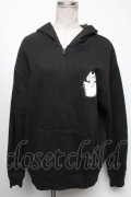 NieR Clothing / NieRちゃんプリント裏起毛パーカー  黒 S-25-04-17-053-PU-TO-HR-ZT307