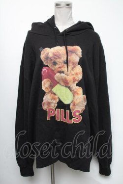 画像1: MILKBOY / PILL BEARパーカー XL 黒 S-25-04-17-054-MB-TO-AS-ZT225