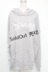 DimMoire / CRUSH ダメージパーカー  グレー S-25-04-17-056-GO-TO-AS-ZS