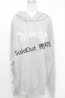 画像1: DimMoire / CRUSH ダメージパーカー  グレー S-25-04-17-056-GO-TO-AS-ZS