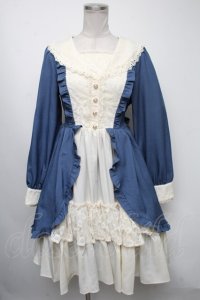 axes femme kawaii / オリビアワンピース  ブルー S-25-04-17-058-AX-OP-AS-ZS