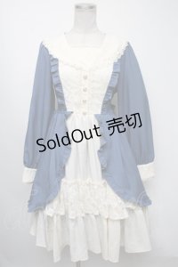 axes femme kawaii / オリビアワンピース  ブルー S-25-04-17-058-AX-OP-AS-ZS