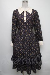 axes femme / キンモクセイ柄タイルワンピース  紫 S-25-04-17-060-AX-OP-AS-ZS