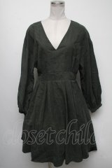 axes femme POETIQUE / ポリスウェード長袖ワンピース  グリーン S-25-04-17-061-AX-OP-HR-ZS