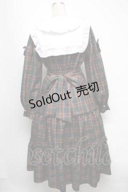 画像2: Amavel / Dolly Holidayチェックティアードワンピース（ロング丈）  グリーン S-25-04-17-062-CA-OP-AS-ZS