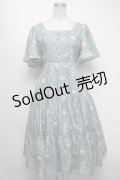 axes femme / レーヌローズ柄ワンピース  グリーン S-25-04-17-065-AX-OP-AS-ZS
