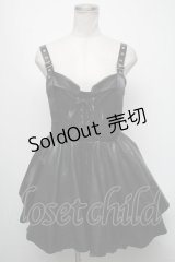 KRY CLOTHING / レースアップキャミワンピース  黒 S-25-04-17-073-EL-TO-HR-ZS