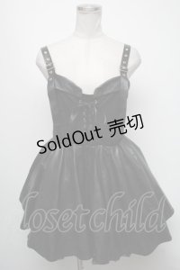 KRY CLOTHING / レースアップキャミワンピース  黒 S-25-04-17-073-EL-TO-HR-ZS