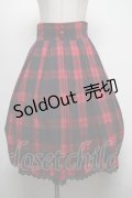 Honey Cinnamon / タックチェックスカート  赤 S-25-04-17-077-LO-SK-AS-ZS