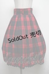 Honey Cinnamon / タックチェックスカート  赤 S-25-04-17-077-LO-SK-AS-ZS