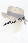 Ank Rouge / ストローハット  ベージュｘ黒 S-25-04-17-016-CA-AC-AS-ZS