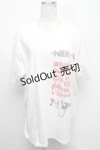 NieR Clothing / プリントTシャツ  白 S-25-04-17-026-PU-TS-HR-ZS