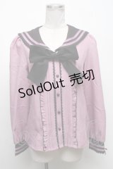 DearMyLove / セーラーレースアップうさぎブラウス  ピンク S-25-04-17-041-EL-BL-AS-ZS