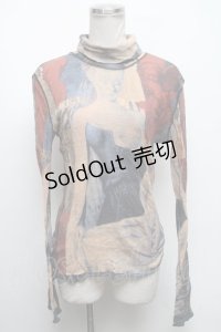 Jean Paul GAULTIER / 授乳の聖母パワーネットタートルネックカットソー 48  S-25-04-17-043-GO-TO-HR-ZS