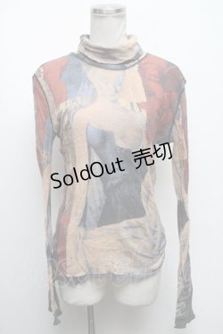画像1: Jean Paul GAULTIER / 授乳の聖母パワーネットタートルネックカットソー 48  S-25-04-17-043-GO-TO-HR-ZS