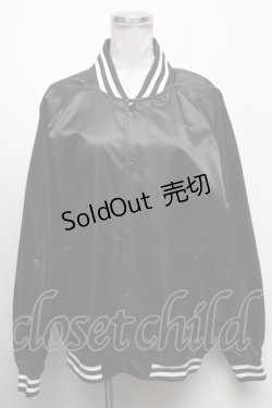 画像1: NieR Clothing / NieRちゃんptスカジャン  黒 S-25-04-17-044-PU-CO-HR-ZT319