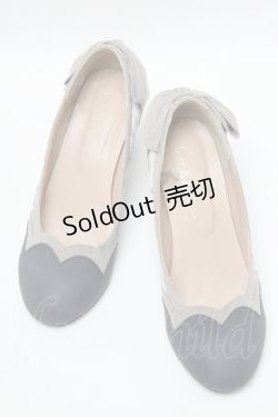 画像1: axes femme / 切替リボンヒールパンプス  紺ｘオフ S-25-04-18-001-AX-SH-HR-ZS