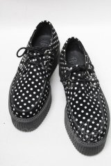 TUK / SH/ドット柄ラバーソ-ル UK5 黒ｘ白 S-25-04-18-007-PU-SH-AS-ZS