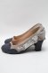 画像2: axes femme / 切替リボンヒールパンプス  紺ｘオフ S-25-04-18-001-AX-SH-HR-ZS (2)