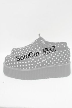 画像2: TUK / SH/ドット柄ラバーソ-ル UK5 黒ｘ白 S-25-04-18-007-PU-SH-AS-ZS