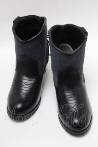 axes femme / バックリボンウエスタンブーツ M 黒 S-25-04-18-010-AX-SH-AS-ZT335