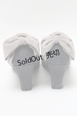 画像3: axes femme / 切替リボンヒールパンプス  紺ｘオフ S-25-04-18-001-AX-SH-HR-ZS