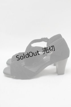 画像2: axes femme / アシンメトリーサンダル  黒 S-25-04-18-016-AX-SH-SZ-ZT-K005