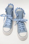axes femme kawaii / ベア刺繍スニーカー  サックス S-25-04-18-018-AX-SH-HR-ZS