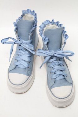 画像1: axes femme kawaii / ベア刺繍スニーカー  サックス S-25-04-18-018-AX-SH-HR-ZS