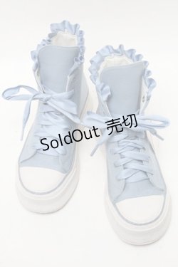 画像1: axes femme kawaii / ベア刺繍スニーカー  サックス S-25-04-18-018-AX-SH-HR-ZS