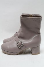 画像2: 【SALE】axes femme / パールバックル付ミドルブーツ L グレージュ S-25-04-18-003-AX-SH-AS-ZTK017 (2)