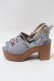 画像2: axes femme / 刺繍入りスエードブーツサンダル  サックス S-25-04-18-027-AX-SH-HR-ZT-K002 (2)