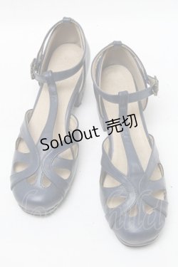 画像1: axes femme / バラ刺繍サンダル  ブルー S-25-04-18-028-AX-SH-HR-ZS