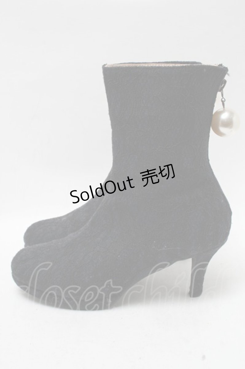画像2: 【SALE】axes femme / 総レースヒールブーツ  紺 S-25-04-18-030-AX-SH-HR-ZT088 (2)