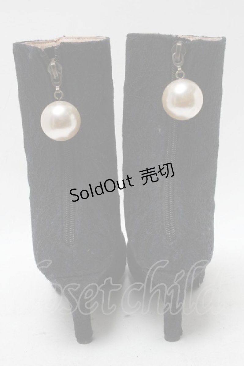 画像3: 【SALE】axes femme / 総レースヒールブーツ  紺 S-25-04-18-030-AX-SH-HR-ZT088 (3)