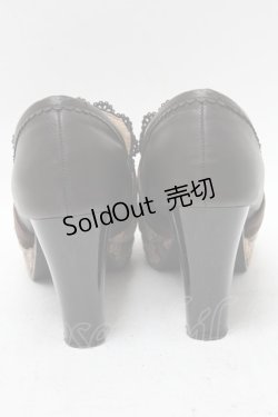 画像3: axes femme / レースｘリボンヒールブーツ  ブラウン S-25-04-18-032-AX-SH-HR-ZT088