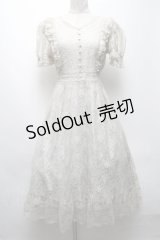 evelyn / レース半袖ロングワンピース  ベージュ S-25-04-19-050-LO-OP-HR-ZS