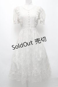 evelyn / レース半袖ロングワンピース  ベージュ S-25-04-19-050-LO-OP-HR-ZS
