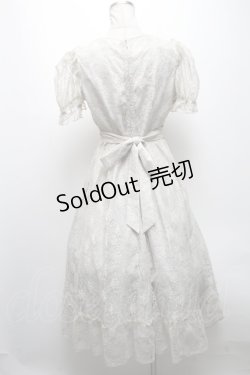 画像2: evelyn / レース半袖ロングワンピース  ベージュ S-25-04-19-050-LO-OP-HR-ZS