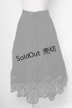 画像1: axes femme / 総レーススカート  黒 S-25-04-19-063-AX-SK-HR-ZS