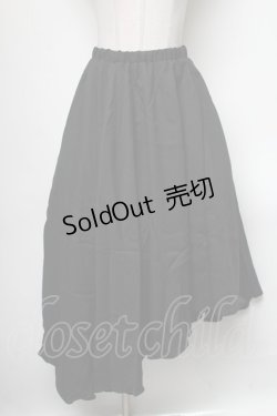 画像1: axes femme / デザインイレヘムスカート  黒 S-25-04-19-064-AX-SK-HR-ZS