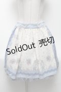 axes femme / 鳥かごプリントスカート  オフｘサックス S-25-04-19-071-AX-SK-HR-ZS