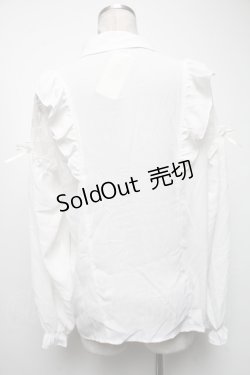 画像2: axes femme POETIQUE / 肩レースデザインブラウス  白 S-25-04-19-007-AX-BL-HR-ZS