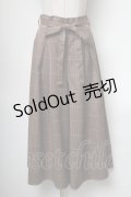 axes femme / チェック柄ワイドパンツ  ブラウン S-25-04-19-074-AX-PA-HR-ZS