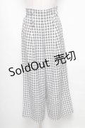 axes femme POETIQUE / ギンガムチェックパンツ  黒ｘ白 S-25-04-19-076-AX-PA-HR-ZS