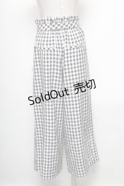 画像2: axes femme POETIQUE / ギンガムチェックパンツ  黒ｘ白 S-25-04-19-076-AX-PA-HR-ZS