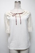 axes femme / 20thレース使いトップス  キナリ S-25-04-19-011-AX-TO-HR-ZS
