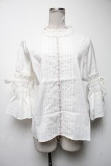 axes femme / ボリューム袖ブラウス  キナリ S-25-04-19-013-AX-BL-HR-ZS
