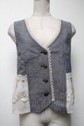 axes femme / シフォンデザインベスト   S-25-04-19-002-AX-TO-AS-ZS